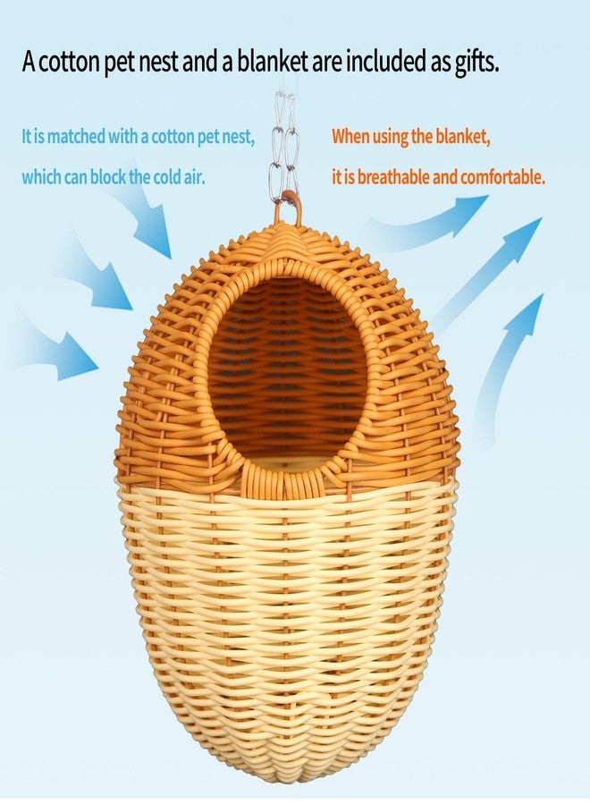 HardcorePet Sugar Glider Hammock, Acorn Shaped Bird Bed with Supporting Cotton nest, Universal in All Seasons, Suitable for Rats, Chipmunks, Squirrels and Parrots. - Image 4